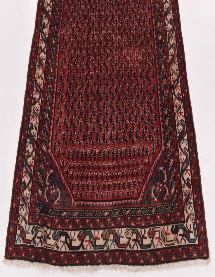 Detail image of 4' 2 x 9' 6 Hand Knotted Botemir Persian Wool Runner Rug