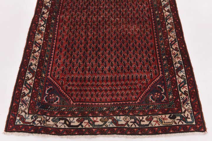 4' 2 x 9' 6 Hand Knotted Botemir Persian Wool Runner Rug