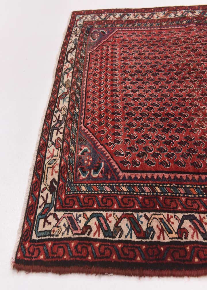 4' 2 x 9' 6 Hand Knotted Botemir Persian Wool Runner Rug