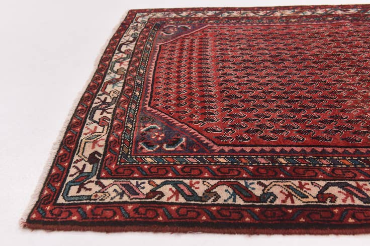 Detail image of 4' 2 x 9' 6 Hand Knotted Botemir Persian Wool Runner Rug