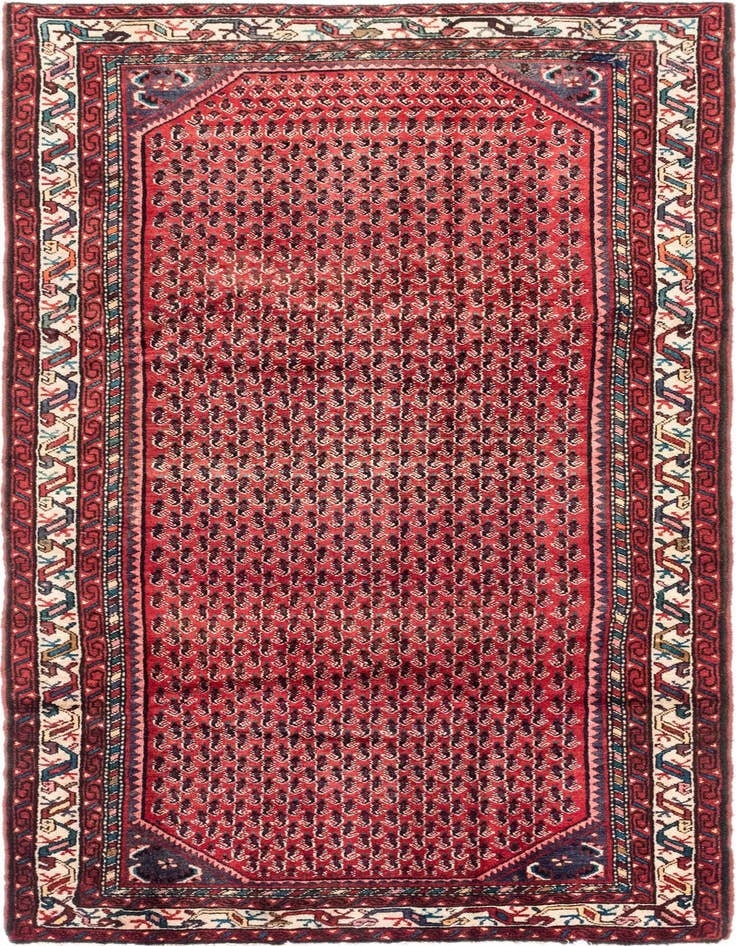 Detail image of 4' 2 x 9' 6 Hand Knotted Botemir Persian Wool Runner Rug