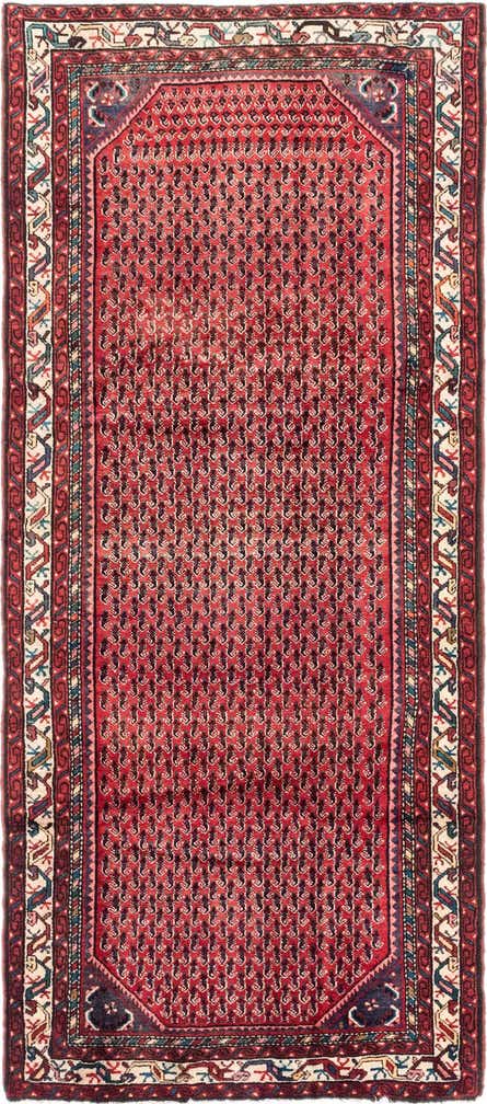 4' 2 x 9' 6 Hand Knotted Botemir Persian Wool Runner Rug