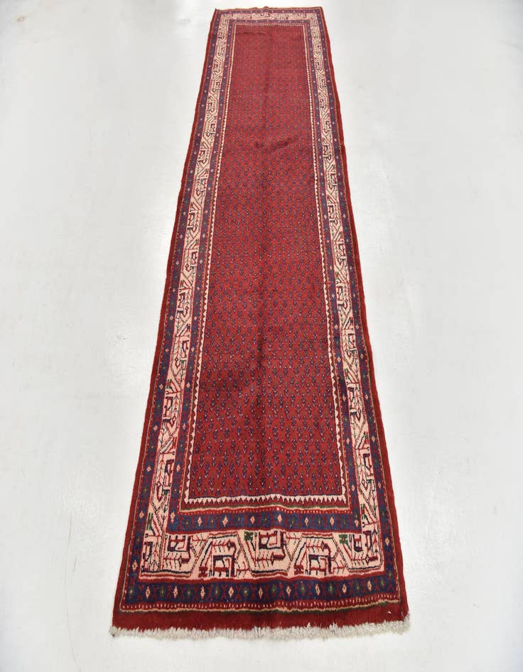 Detail image of 3' 8 x 10' 5  Hand Knotted Botemir Persian Wool Runner Rug