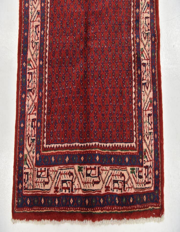 Detail image of 3' 8 x 10' 5  Hand Knotted Botemir Persian Wool Runner Rug