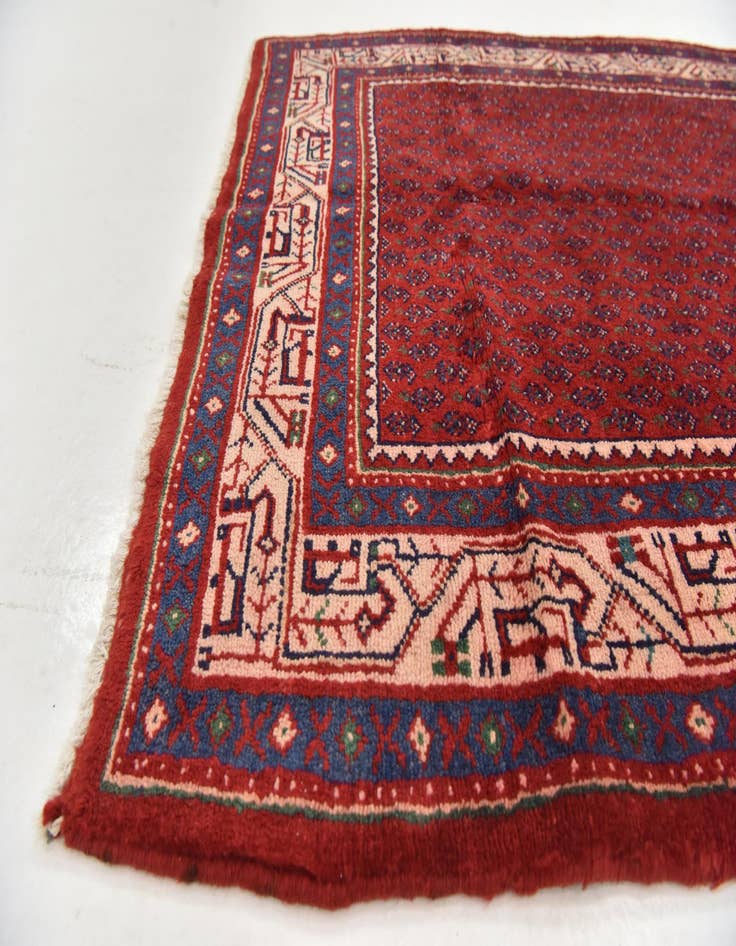 Detail image of 3' 8 x 10' 5  Hand Knotted Botemir Persian Wool Runner Rug