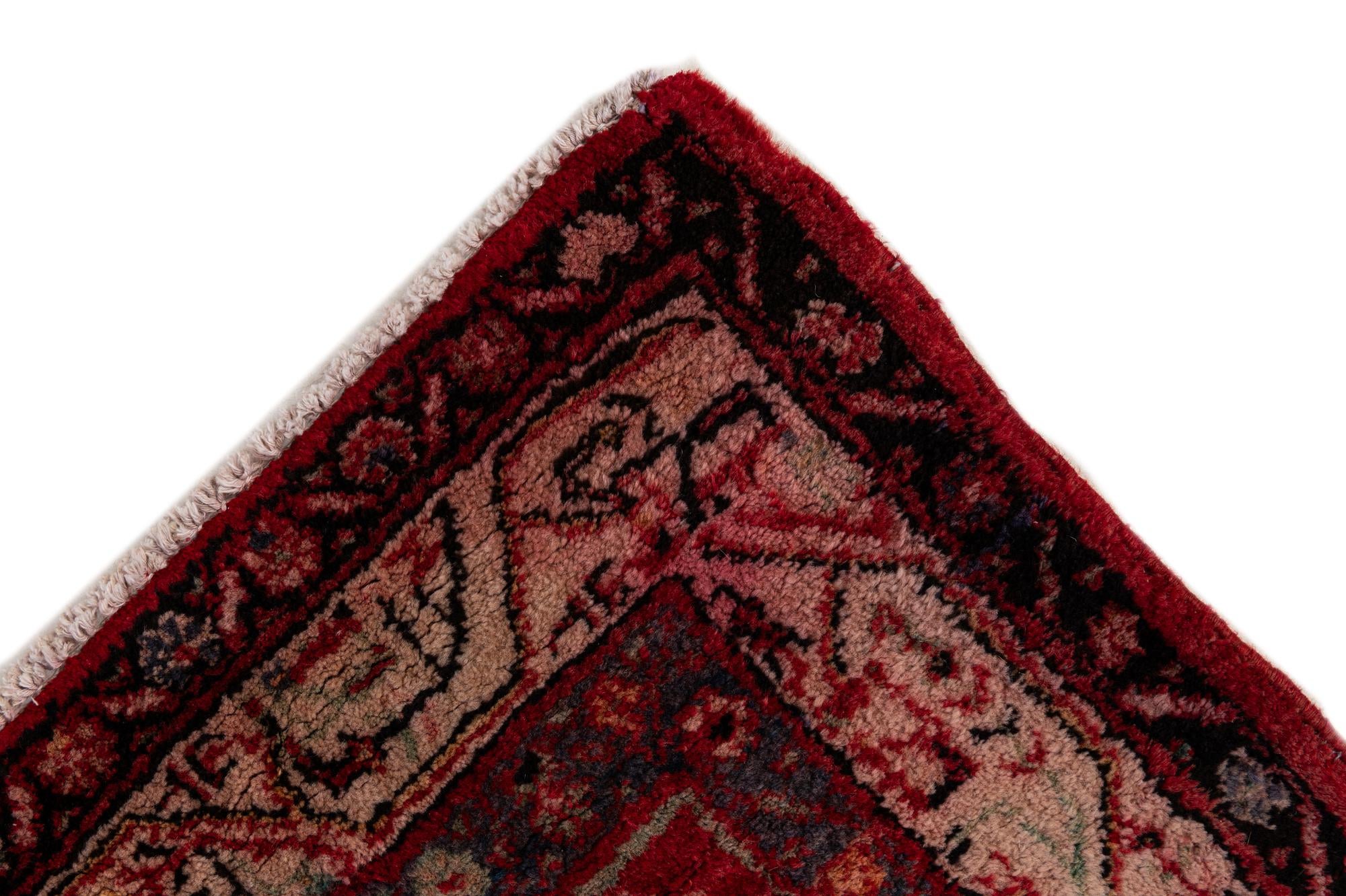3' 6 x 10' 8 Hand Knotted Botemir Persian Wool Runner Rug