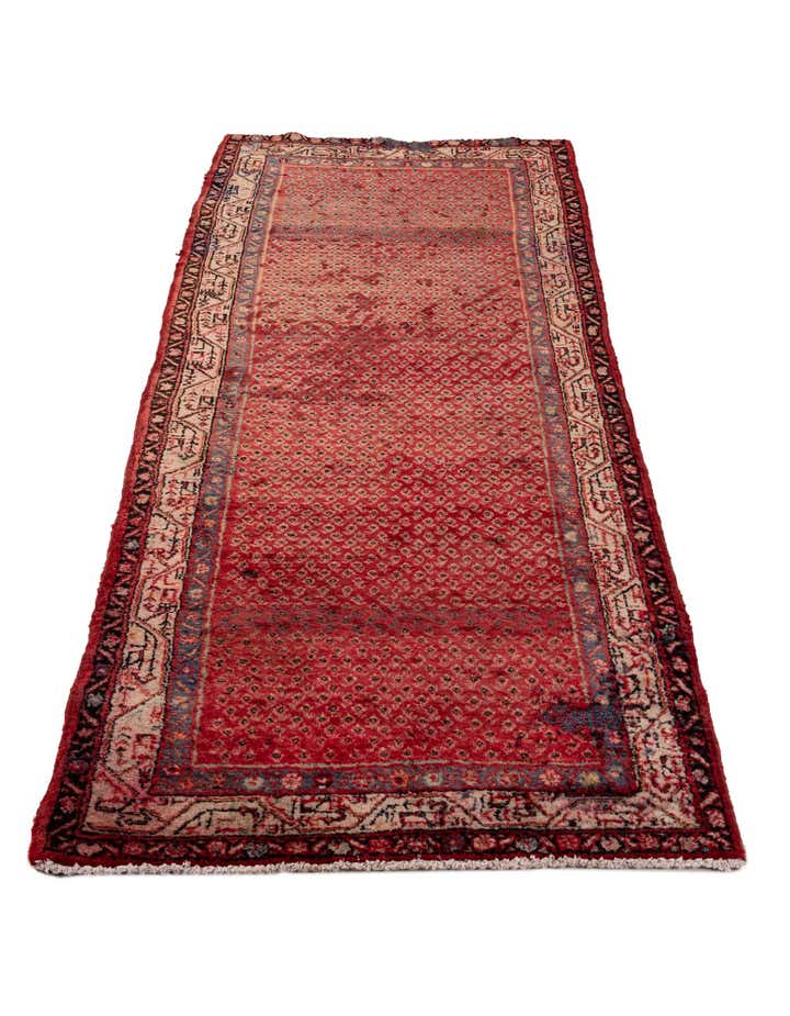 3' 6 x 10' 8 Hand Knotted Botemir Persian Wool Runner Rug