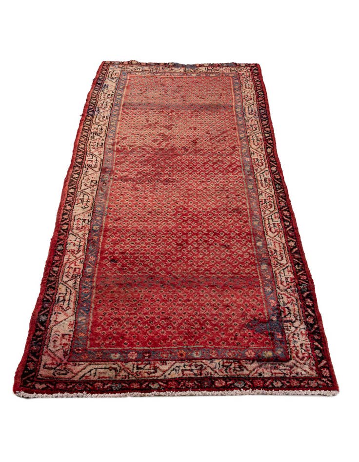 Detail image of 3' 6 x 10' 8 Hand Knotted Botemir Persian Wool Runner Rug