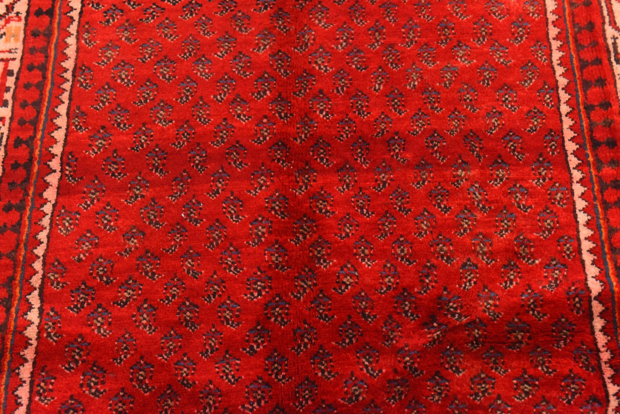 3' 9 x 10' 9 Hand Knotted Botemir Persian Wool Runner Rug