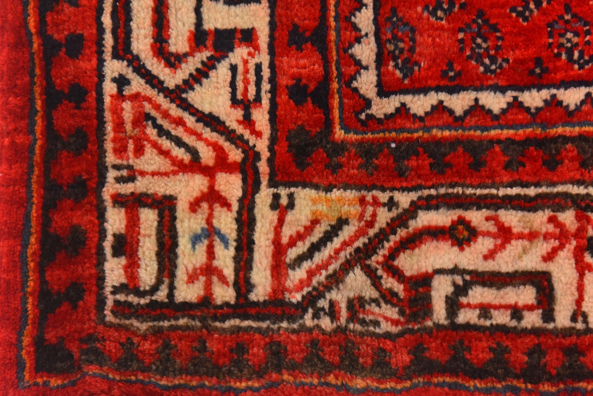 3' 9 x 10' 9 Hand Knotted Botemir Persian Wool Runner Rug