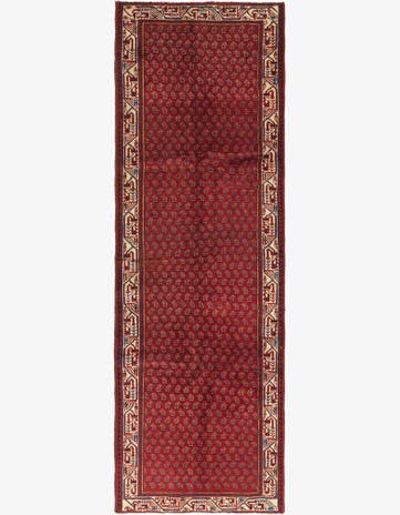 3' 6 x 10' 3 Hand Knotted Botemir Persian Wool Runner Rug