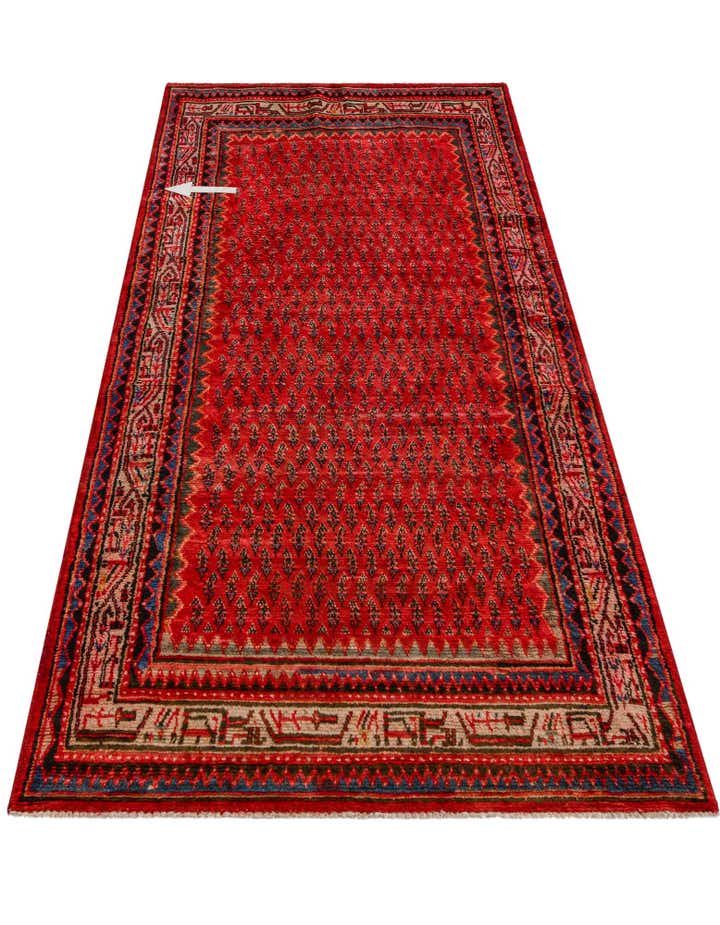 4' 7 x 9' 4 Hand Knotted Botemir Persian Wool Runner Rug