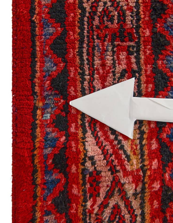 Detail image of 4' 7 x 9' 4 Hand Knotted Botemir Persian Wool Runner Rug