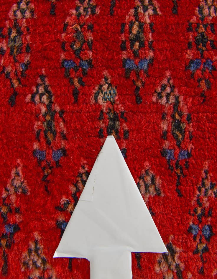 Detail image of 4' 7 x 9' 4 Hand Knotted Botemir Persian Wool Runner Rug