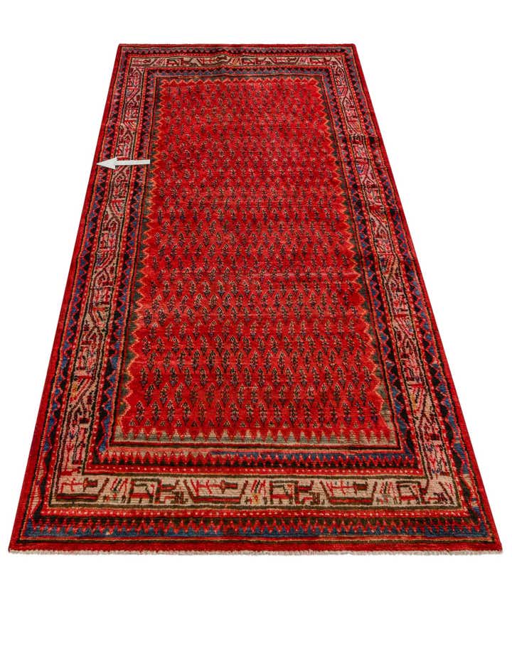 4' 7 x 9' 4 Hand Knotted Botemir Persian Wool Runner Rug