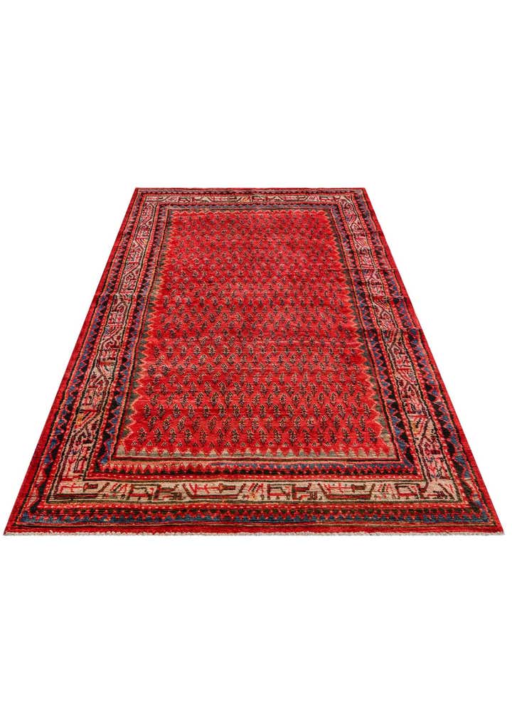 4' 7 x 9' 4 Hand Knotted Botemir Persian Wool Runner Rug