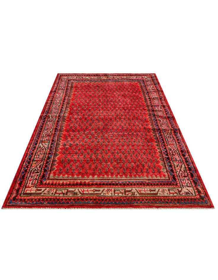 Detail image of 4' 7 x 9' 4 Hand Knotted Botemir Persian Wool Runner Rug