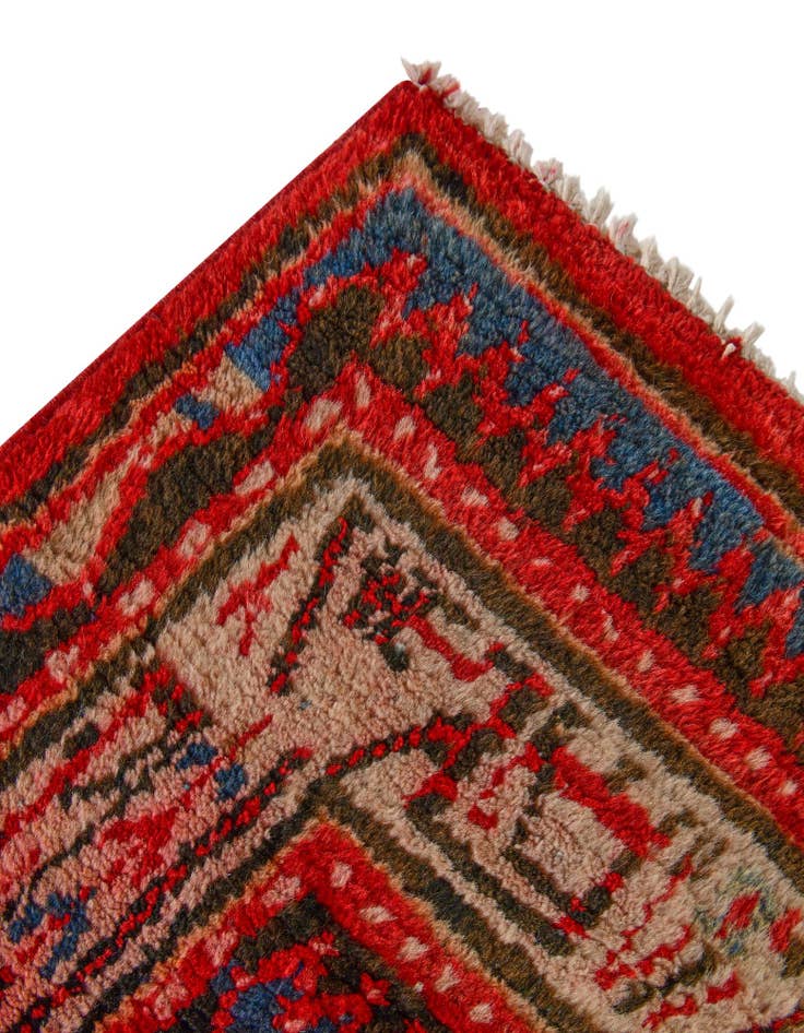 Detail image of 4' 7 x 9' 4 Hand Knotted Botemir Persian Wool Runner Rug