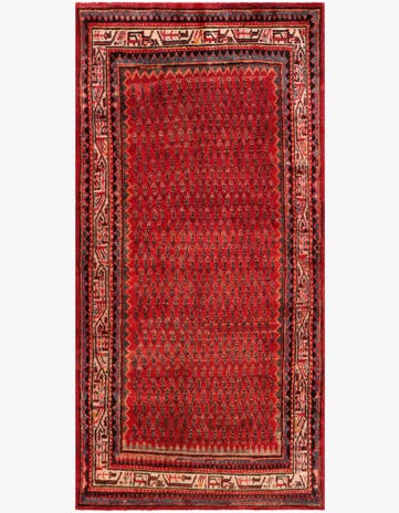 4' 7 x 9' 4 Hand Knotted Botemir Persian Wool Runner Rug