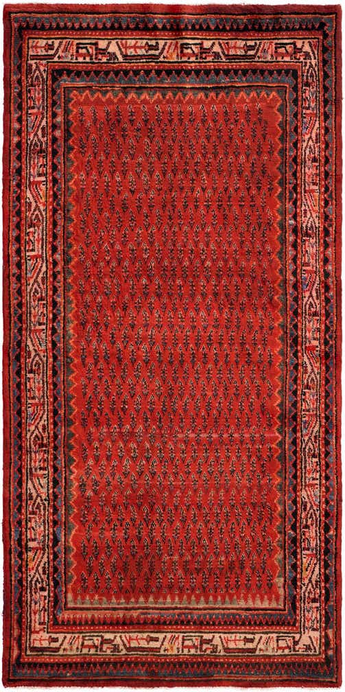 4' 7 x 9' 4 Hand Knotted Botemir Persian Wool Runner Rug