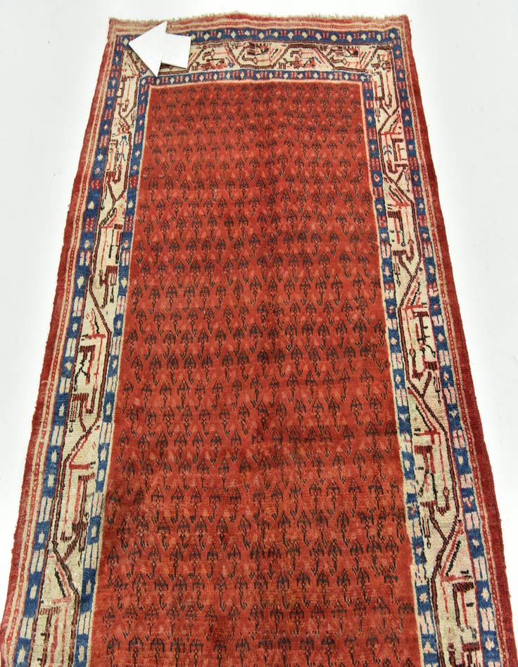 Detail image of 4' 3 x 10' 4  Hand Knotted Botemir Persian Wool Runner Rug