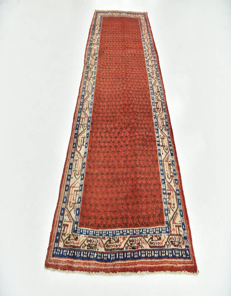 Detail image of 4' 3 x 10' 4  Hand Knotted Botemir Persian Wool Runner Rug