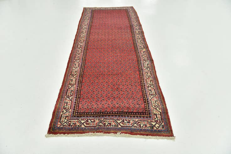 Detail image of 3' 6 x 10' 7 Hand Knotted Botemir Persian Wool Runner Rug