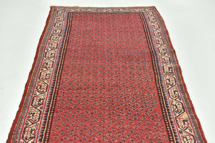3' 6 x 10' 7 Hand Knotted Botemir Persian Wool Runner Rug