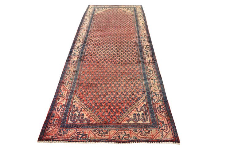 Detail image of 3' 5 x 10' 2 Hand Knotted Botemir Persian Wool Runner Rug