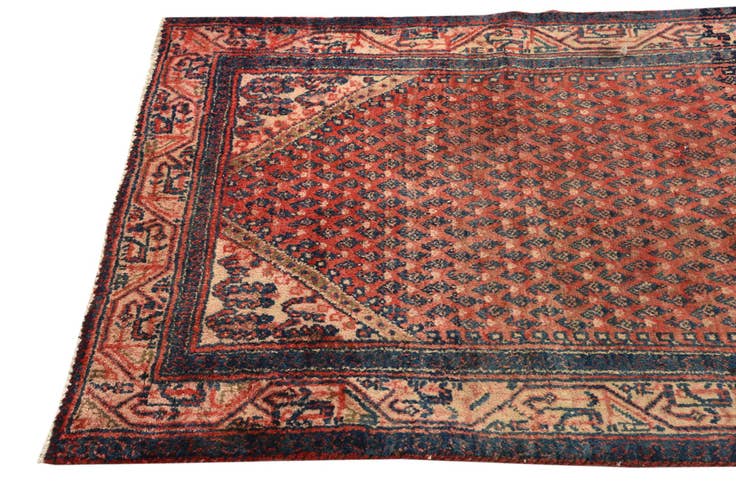 Detail image of 3' 5 x 10' 2 Hand Knotted Botemir Persian Wool Runner Rug