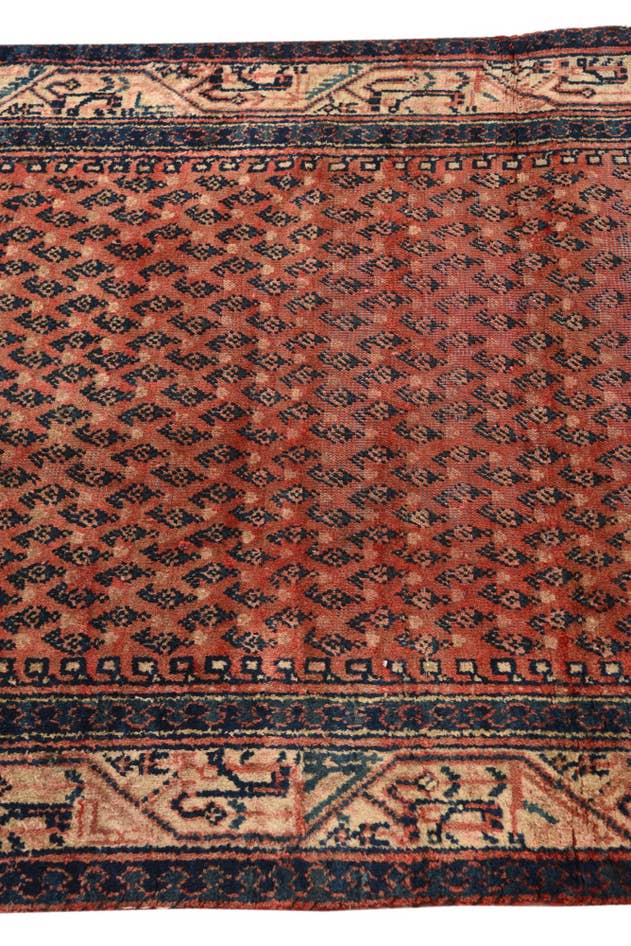 Detail image of 3' 5 x 10' 2 Hand Knotted Botemir Persian Wool Runner Rug