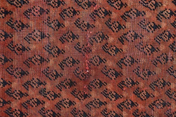 Detail image of 3' 5 x 10' 2 Hand Knotted Botemir Persian Wool Runner Rug