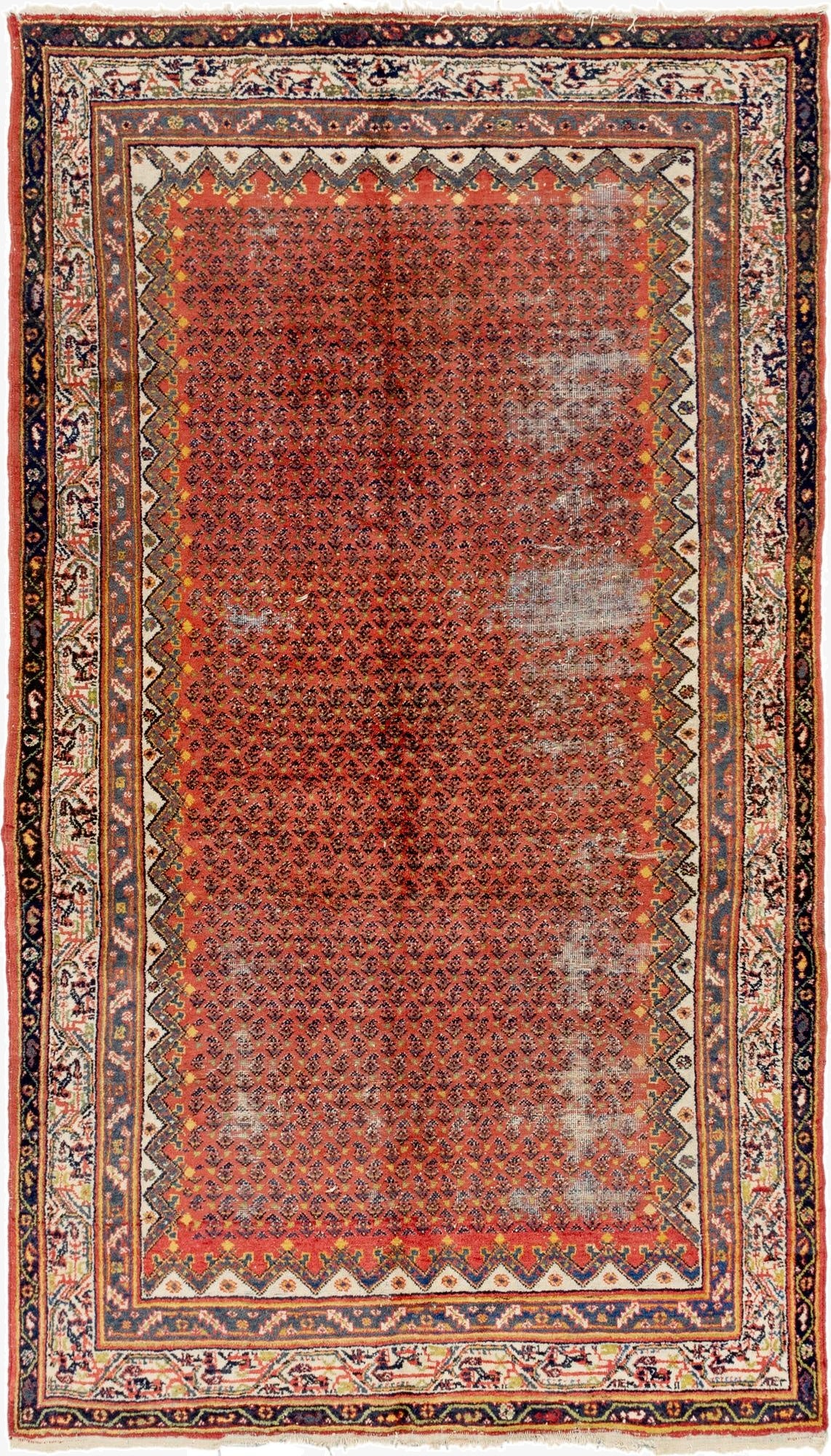 5' 8 x 10'  Hand Knotted Botemir Persian Wool Runner Rug