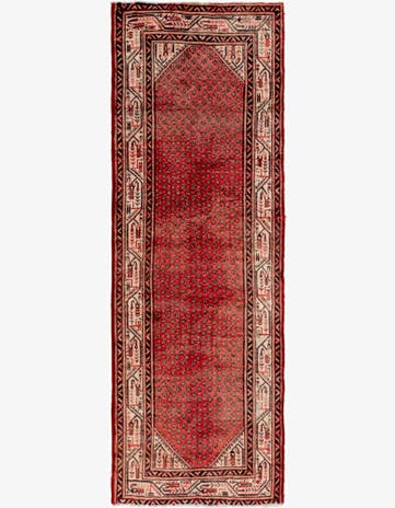 3' 6 x 10' 1 Hand Knotted Botemir Persian Wool Runner Rug