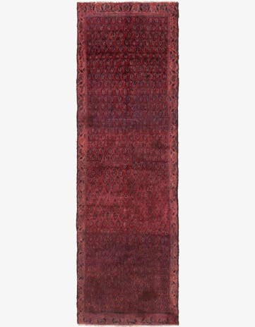 3' 3 x 10' 7 Hand Knotted Botemir Persian Wool Runner Rug