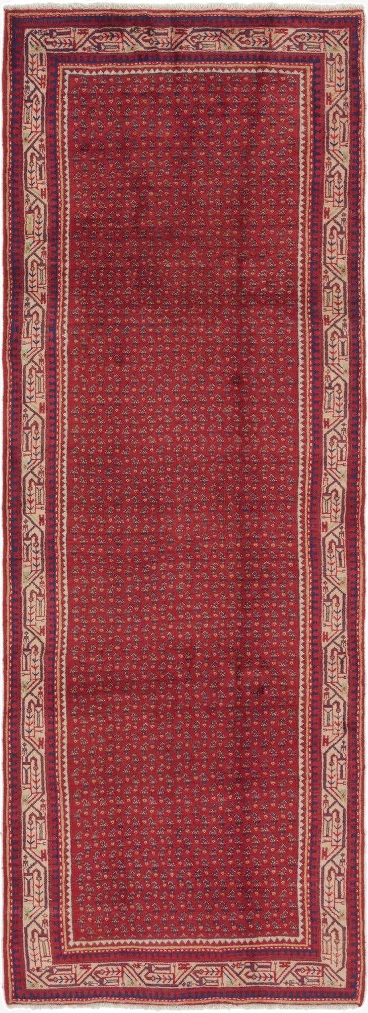 3' 8 x 10' 6  Hand Knotted Botemir Persian Wool Runner Rug