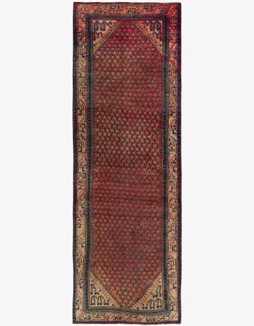 3' 5 x 10' 2 Hand Knotted Botemir Persian Wool Runner Rug