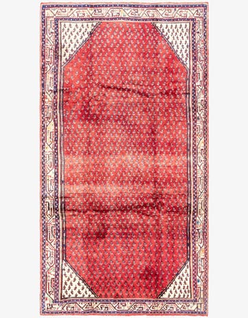 4' 10 x 9' 6 Hand Knotted Botemir Persian Wool Runner Rug