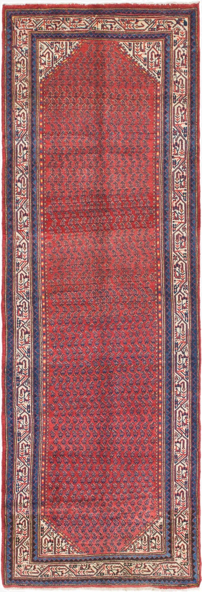 3' 6 x 10'  Hand Knotted Botemir Persian Wool Runner Rug