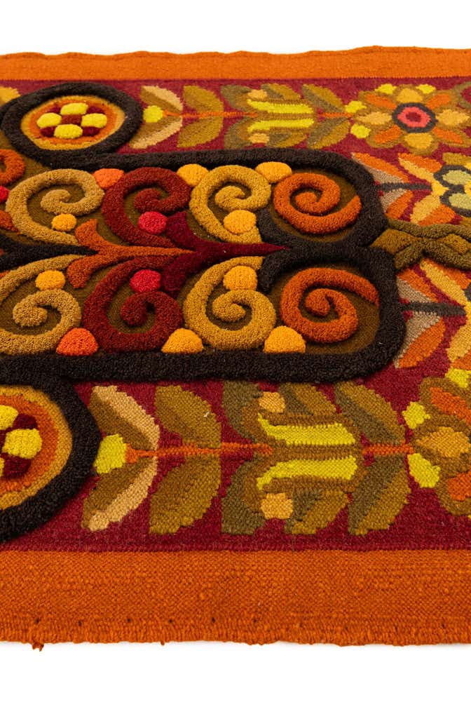 2' 3 x 3' 6 Hand Knotted Carved Pekin Wool Runner Rug
