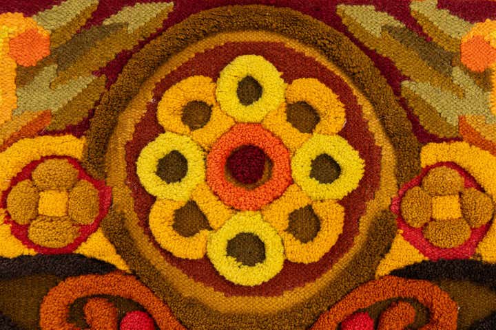 2' 3 x 3' 6 Hand Knotted Carved Pekin Wool Runner Rug