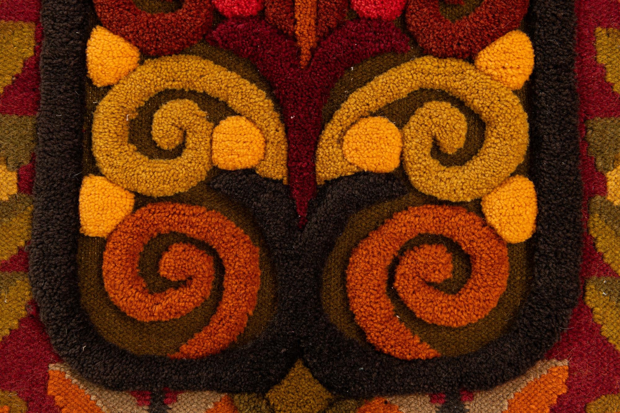 2' 3 x 3' 6 Hand Knotted Carved Pekin Wool Runner Rug