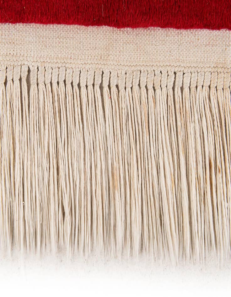 Detail image of 2' 3 x 4' 9 Hand Knotted Carved Pekin Wool Runner Rug