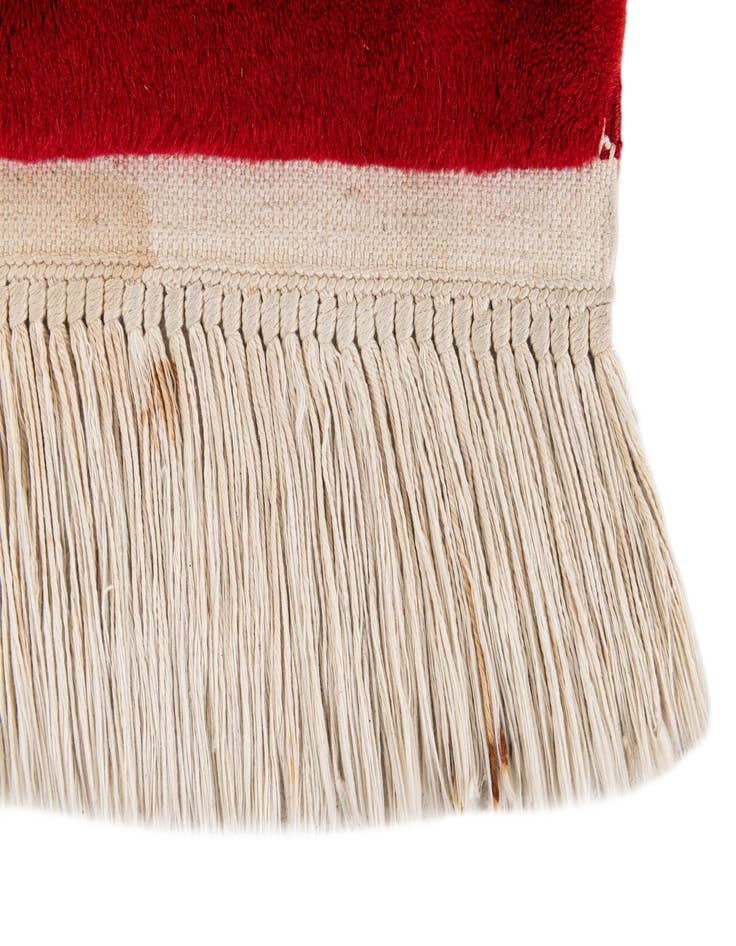 Detail image of 2' 3 x 4' 9 Hand Knotted Carved Pekin Wool Runner Rug