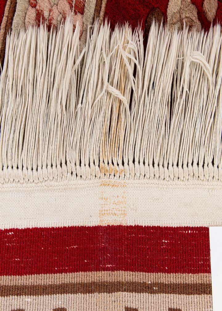 2' 3 x 4' 9 Hand Knotted Carved Pekin Wool Runner Rug