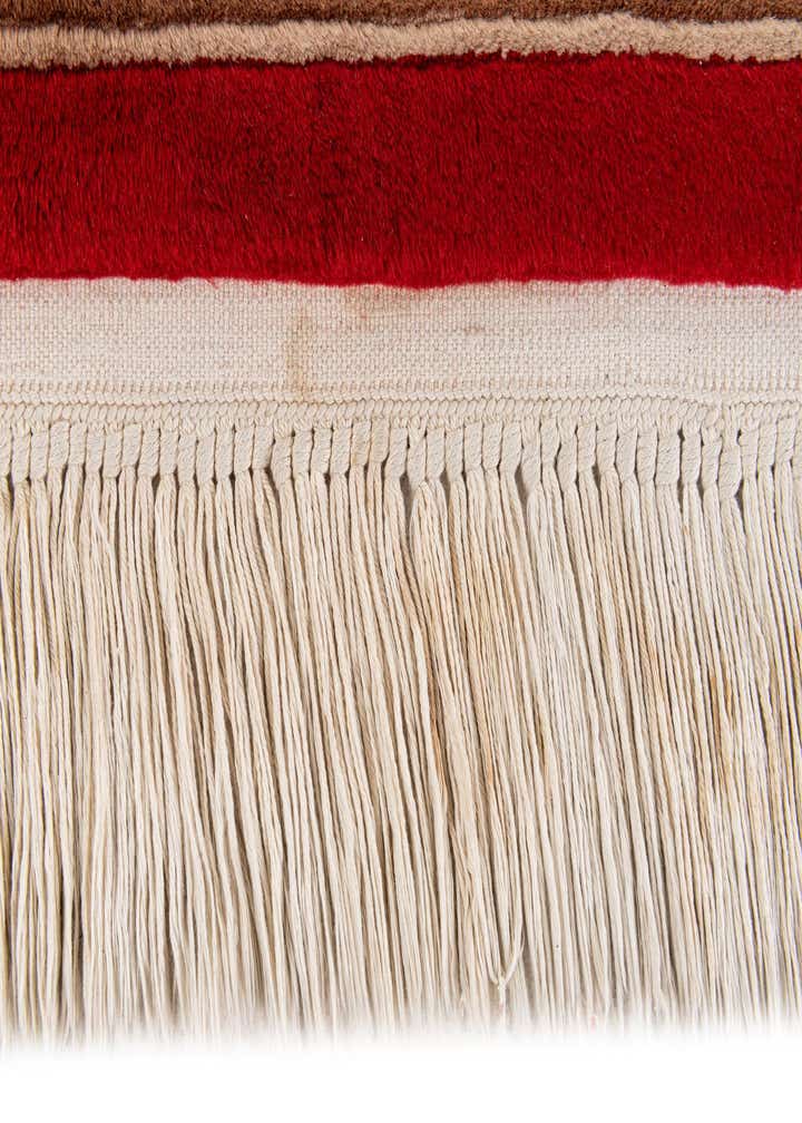 2' 3 x 4' 9 Hand Knotted Carved Pekin Wool Runner Rug