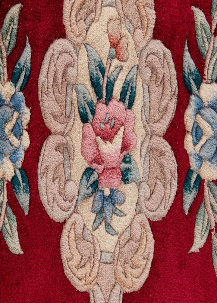 2' 7 x 12' 2 Hand Knotted Carved Pekin Wool Runner Rug