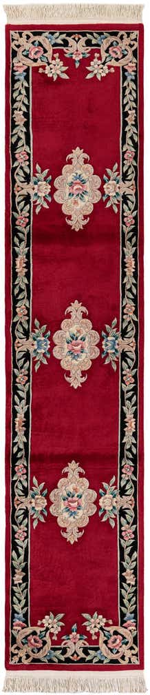 2' 7 x 12' 2 Hand Knotted Carved Pekin Wool Runner Rug