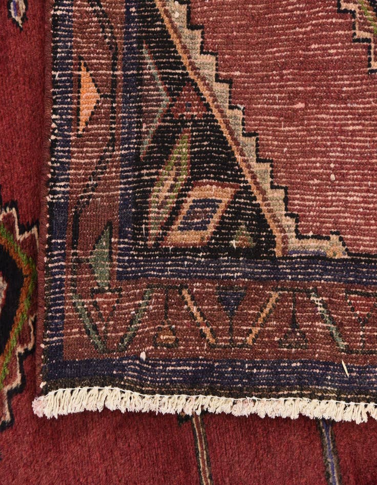 Detail image of 3' 4 x 9' 10  Hand Knotted Chenar Persian Wool Runner Rug