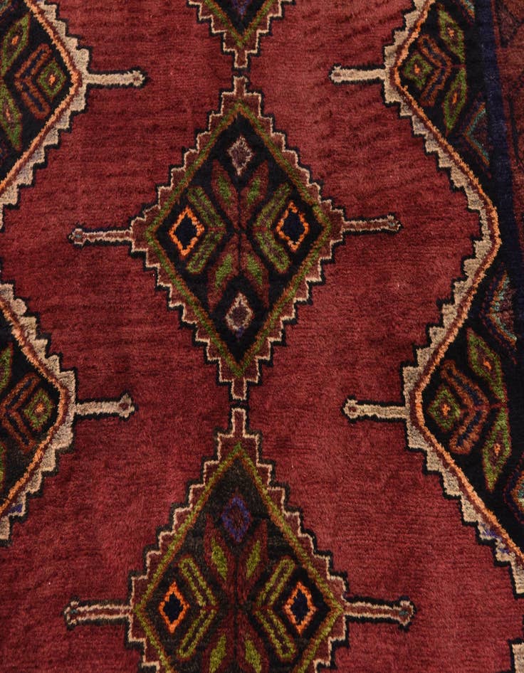 Detail image of 3' 4 x 9' 10  Hand Knotted Chenar Persian Wool Runner Rug